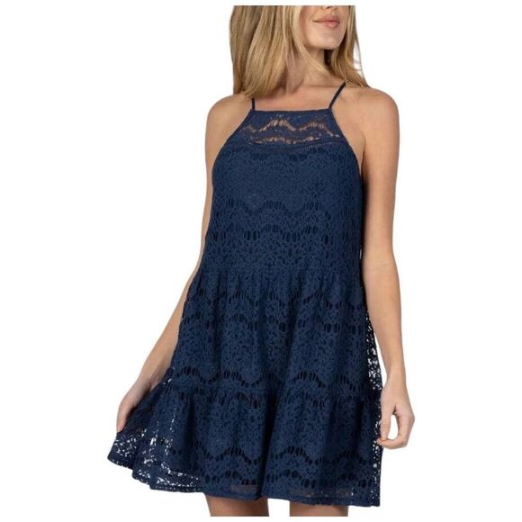 Speechless Blue Lace Dress - Picture 1 of 10
